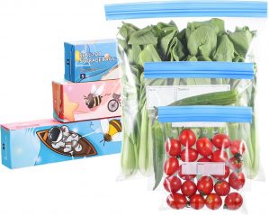 70 Pcs Freezer Bags, Ziplock Bags F...