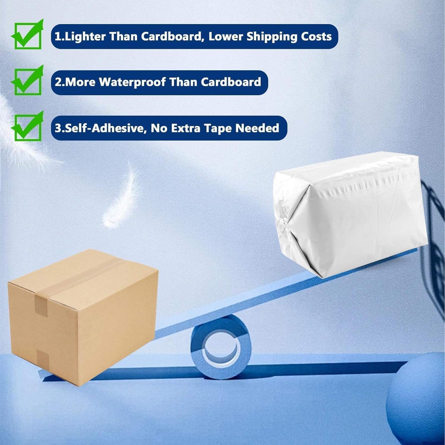 25 Pcs Parcel Bags 19.69"×23.62"(50x60 cm) Postage Bags Grey Mailing Bag Waterproof Shipping Bag Tear-Proof Self-Seal Vinted Shipping for Postage Delivery Parcels Clothes - Image 4