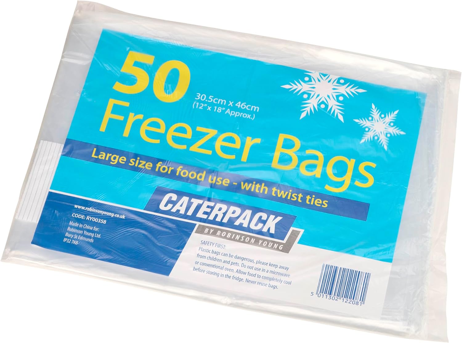 Caterpack Freezer Bags, 50-Piece