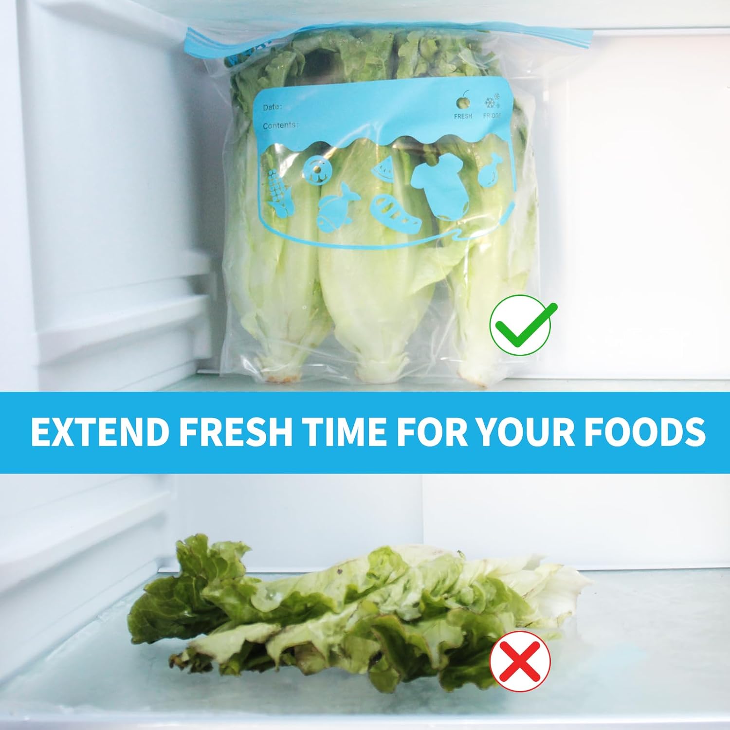 75 Pcs Zip Lock Freezer Bags Large Food Bag Plastic Ziplock Storage Reusable Sandwich Bag for Kitchen(3 Sizes) - Image 5