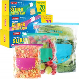65 Pcs Zip Lock Freezer Bags Large ...