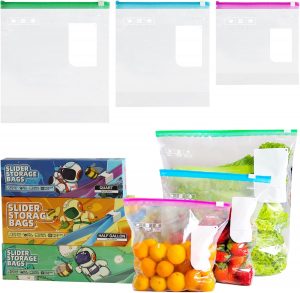 75 Pcs Freezer Bags, Zip Lock Bags,...