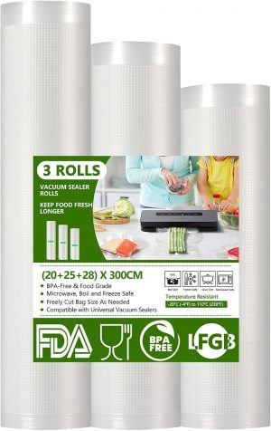 Diboniur Food Vacuum Sealer Bags, 3...