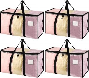 4 Pack 90L Clothes Storage Bags wit...