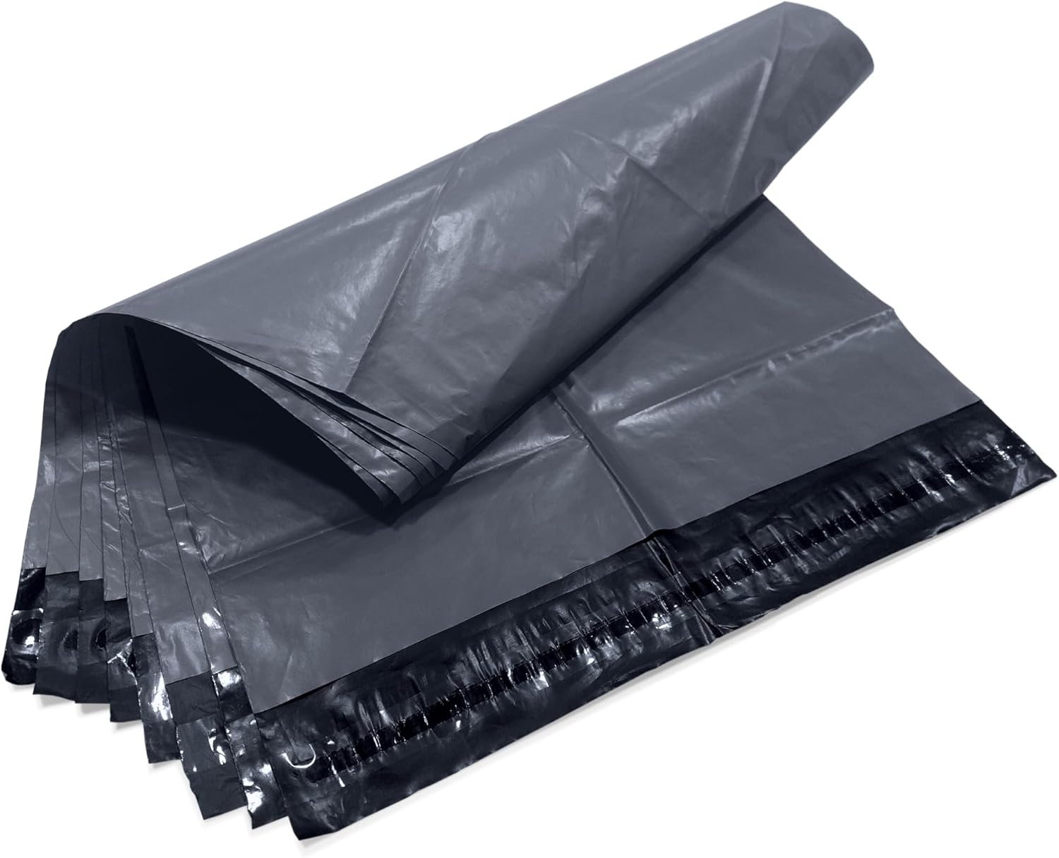 JeeJaan® 100 Grey Parcel Bags 14" x 17" (355 x 432mm) Strong Self Seal Recyclable Mailing Bags for Postage Envelopes Courier Shipping Bags