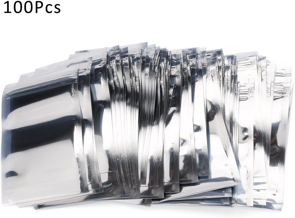 sourcing map 100Pcs 3.2"x4.7"/80x120mm Anti-Static Zip Lock Shielding Bag for HDD And Electronic Device - Image 6