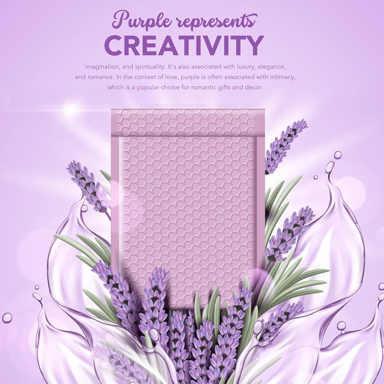 Switory 25pcs Padded Envelopes Purple Bubble Mailers 6x10 Waterproof Opaque Bubble Envelopes Thick Padded Mailers Packaging for Jewelry, Makeup Lavender - Image 3