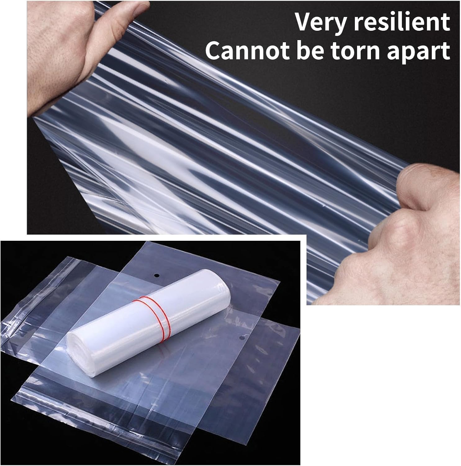 100 Pack Clear Self-adhesive Bags, A5 Self Seal Cellophane Bag Display/Sealable Bag Small Clear Bags for Cookies, Cards, Sweets,Jewelry, Gifts, DIY Handmade - Image 6