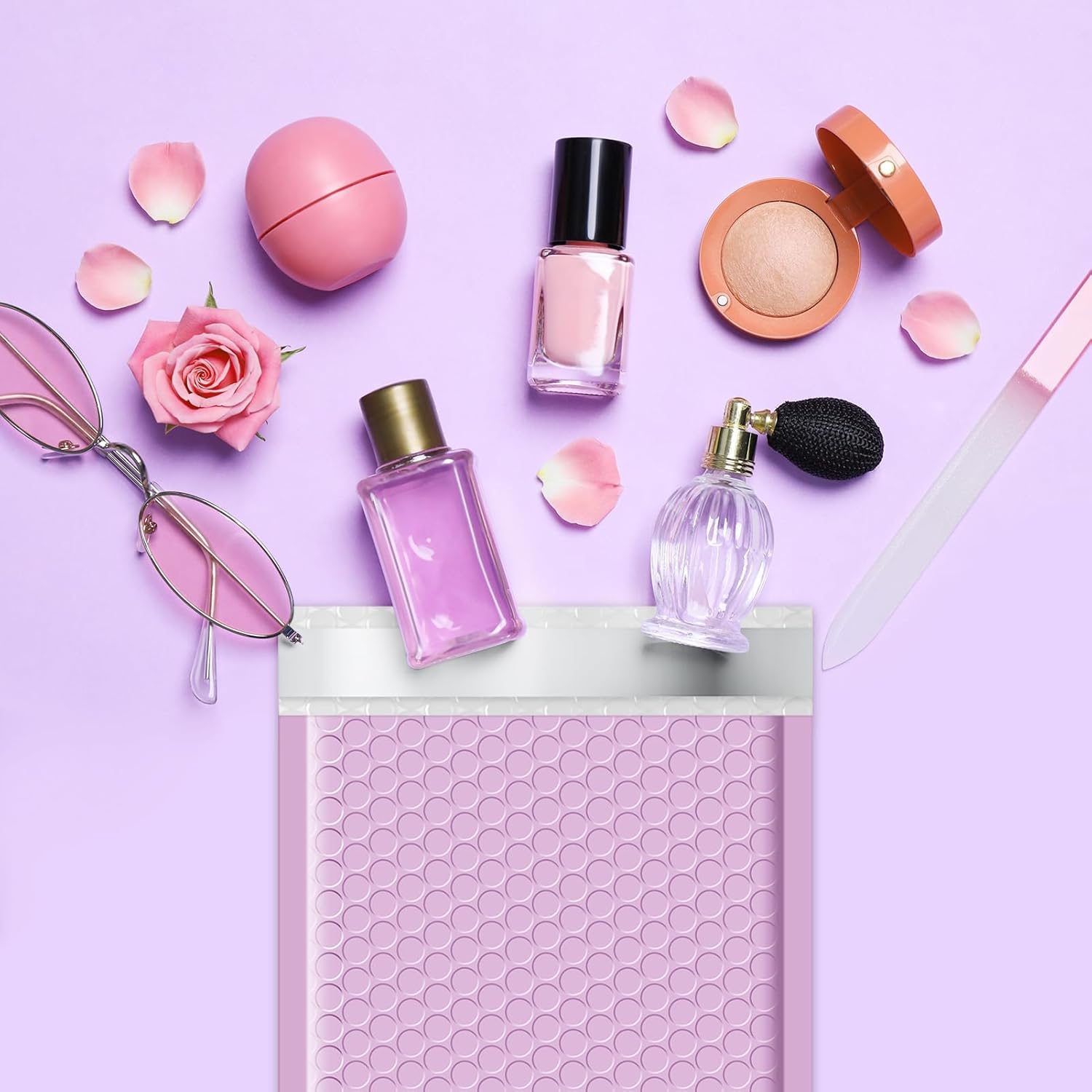 Switory 25pcs Padded Envelopes Purple Bubble Mailers 6x10 Waterproof Opaque Bubble Envelopes Thick Padded Mailers Packaging for Jewelry, Makeup Lavender - Image 7