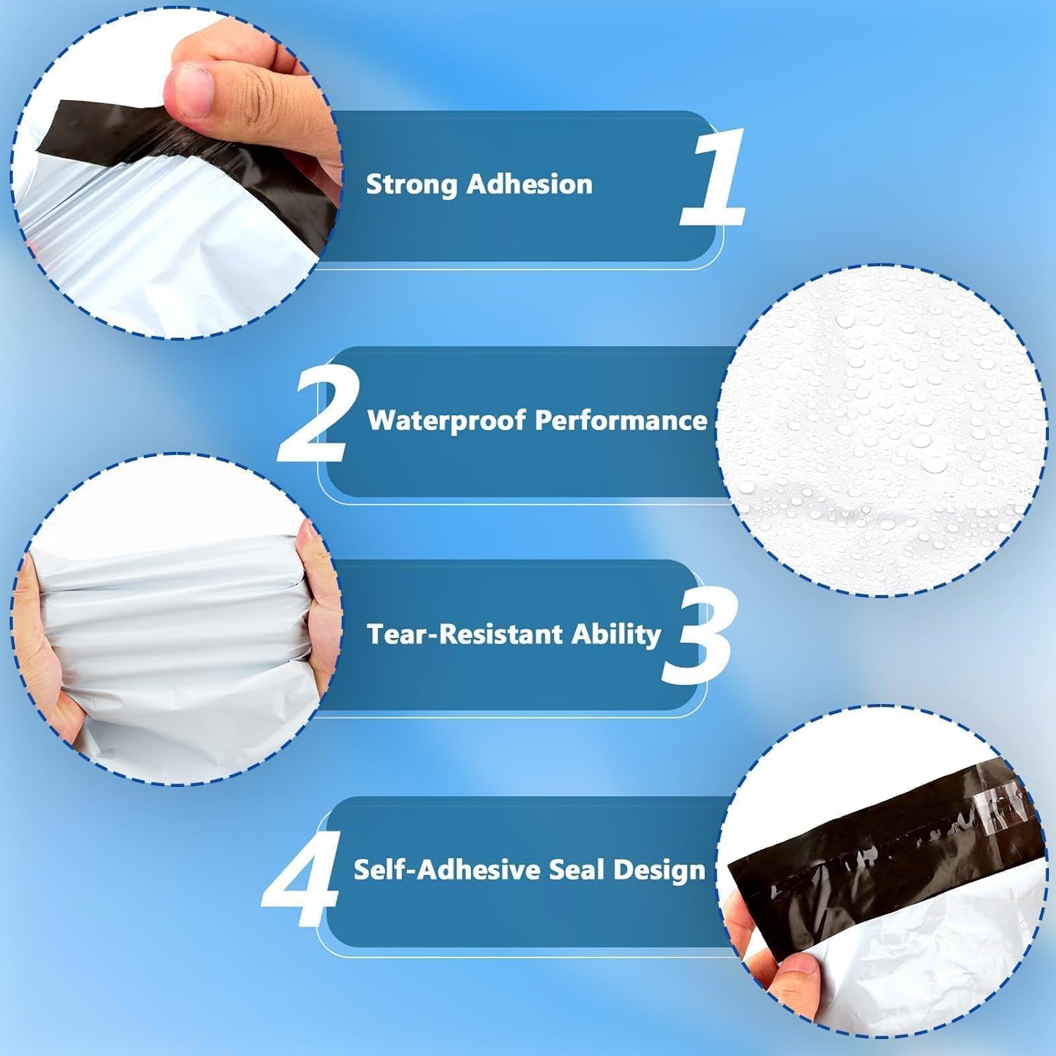 25 Pcs Parcel Bags 19.69"×23.62"(50x60 cm) Postage Bags Grey Mailing Bag Waterproof Shipping Bag Tear-Proof Self-Seal Vinted Shipping for Postage Delivery Parcels Clothes - Image 5