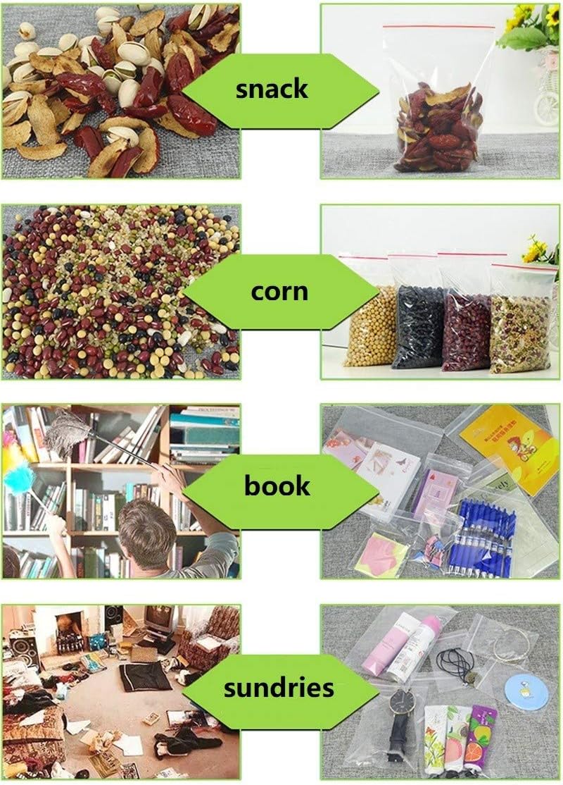 Ziplock Bags 15×20cm, 30PCS, 3 Mil Extra Thick Medium Size Clear Plastic Resealable Grip Seal Bags with Lock Seal Zipper, Storage Pouches for Jewelry Sandwich Food Mask Incense Packaging - Image 6