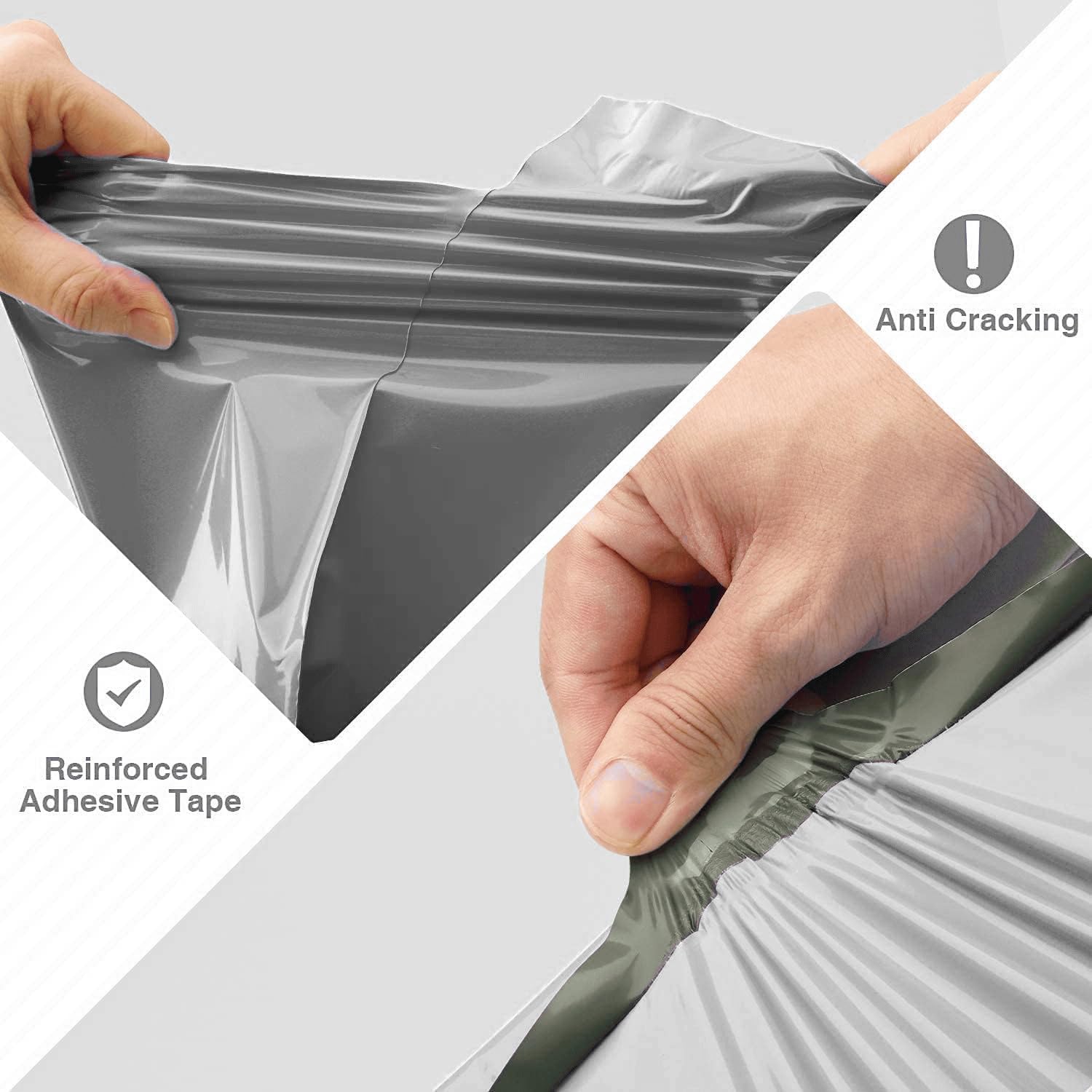 100 X Efforias 12 X 16 Grey Mailing Bags | Self Adhesive | Waterproof and Tear-Proof Postal Bags - Image 4
