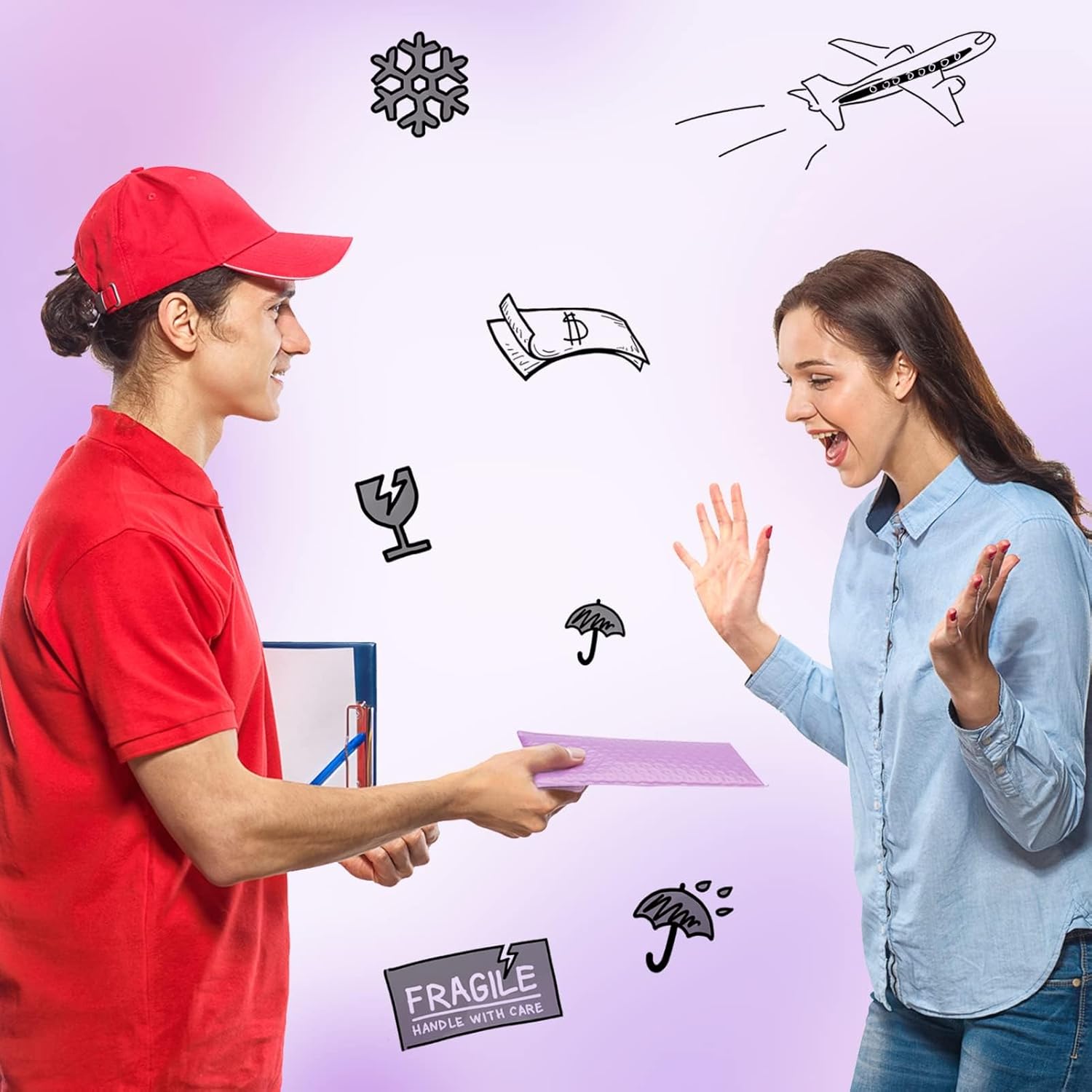 Switory 25pcs Padded Envelopes Purple Bubble Mailers 6x10 Waterproof Opaque Bubble Envelopes Thick Padded Mailers Packaging for Jewelry, Makeup Lavender - Image 8