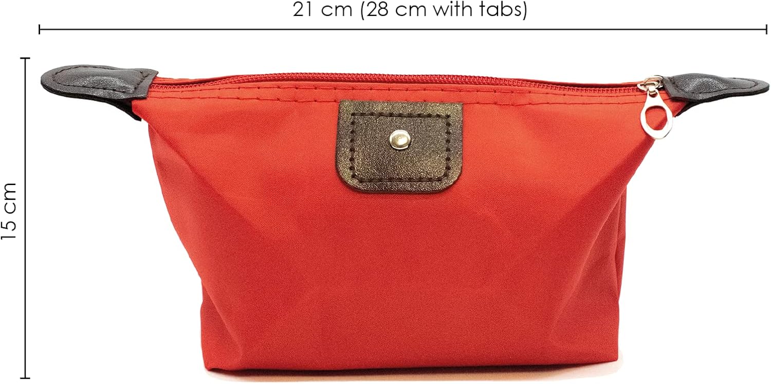 TRIXES 3PCS Small Travel Bag Set – Waterproof Storage and Organiser Pouch for Makeup, Cosmetics, Toiletries, Accessories, Brushes – Bathroom Wash Bags – Royal Blue, Black and Red - Image 7