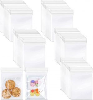 100pcs Grip Seal Bags,Resealable Cl...