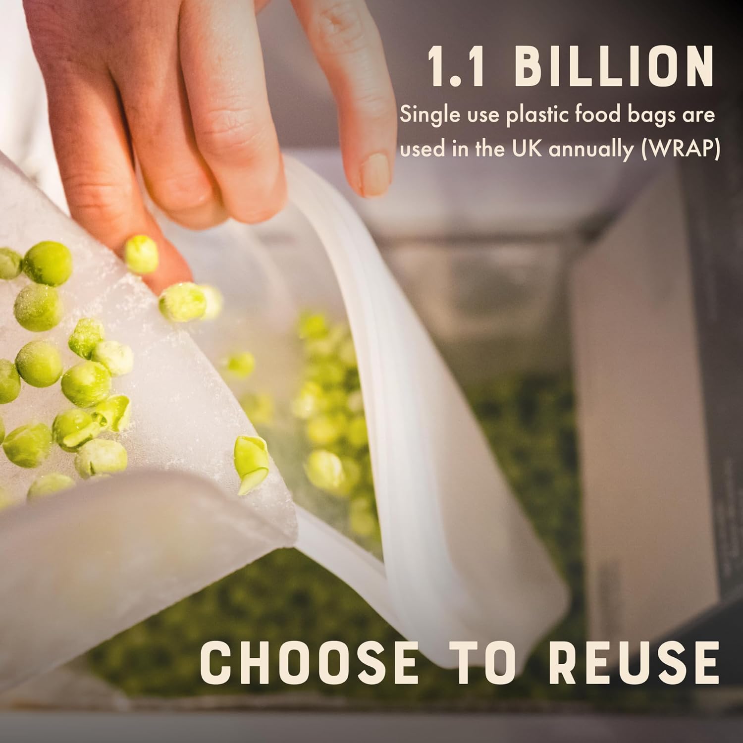 Moonmoon Reusable Silicone Freezer Bags | Leakproof Fridge & Freezer Storage | Resealable Food Bags for Sandwiches, Snacks & Soup (Set of 3). Plastic Free. - Image 5