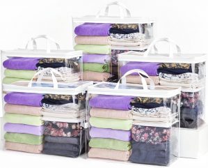 Clear Zippered Storage Bag Foldable...