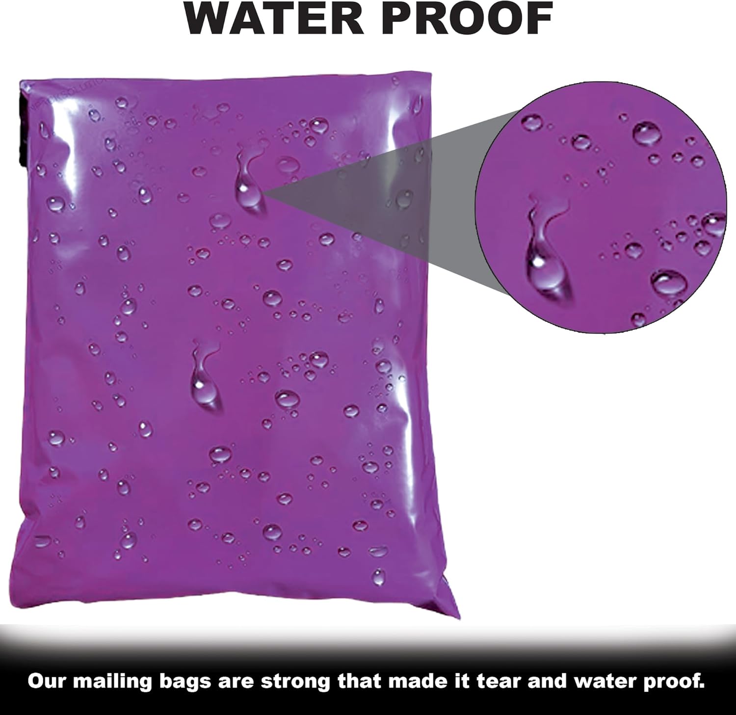 JeeJaan® 50 Pcs Purple Postage Bags 12x16 in Mailing Bags 305 x 405 mm Poly Mailers Parcel Bag Envelope Courier Shipping Waterproof and Tear-Proof Postal Mailer Courier Bag - Image 5
