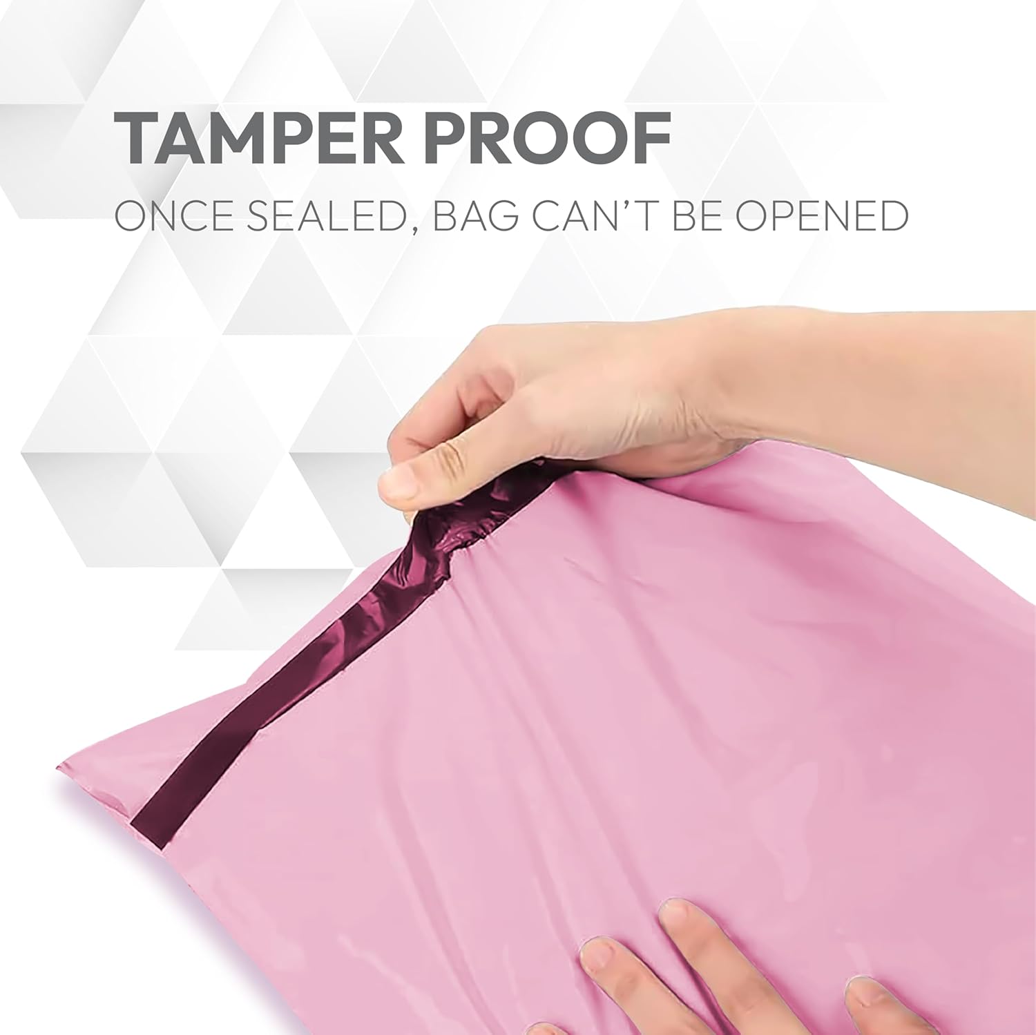 delka Mailing Bags, 60 Mixed Size Pink Poly Mailer Bags, Tear-Resistant Shipping Envelopes for Clothing, Documents, Strong Self-Seal Adhesive, Waterproof & Lightweight Pink - Image 5