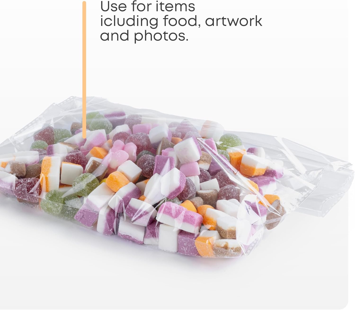 100 Pack Self Seal Clear Cellophane Bags - A4 Self Adhesive Cookies Bags, Small Cellophane Bags for Cookies, Sweets, Gifts, Jewelry - Transparent Small Plastic Bags (22 x 31 cm) - Image 8