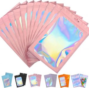 50pcs Holographic Mylar Bag 12x20cm...