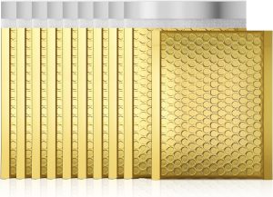 Bubble Mailer 100 Pack, Metallic Fo...