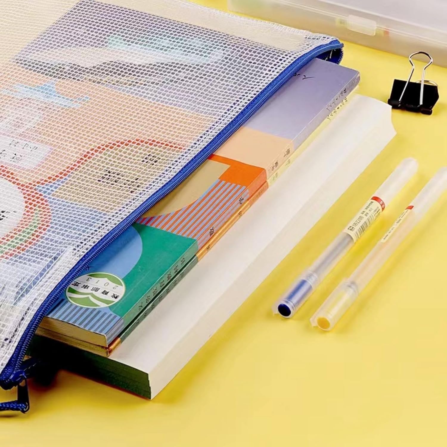 A4 Plastic Wallets 10Pcs A4 Zip Wallets File Folder Zip Lock Bags Document Wallet File Zipper Bags for Office Home School Supplies - Image 3