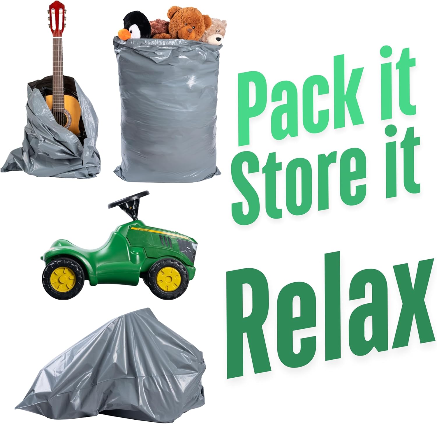 5 Large Postage Bags 24"x 36" Extra Strong Polythene Grey Mail Envelopes for Packaging Clothes Parcel Self Seal Storage Bags - Image 5