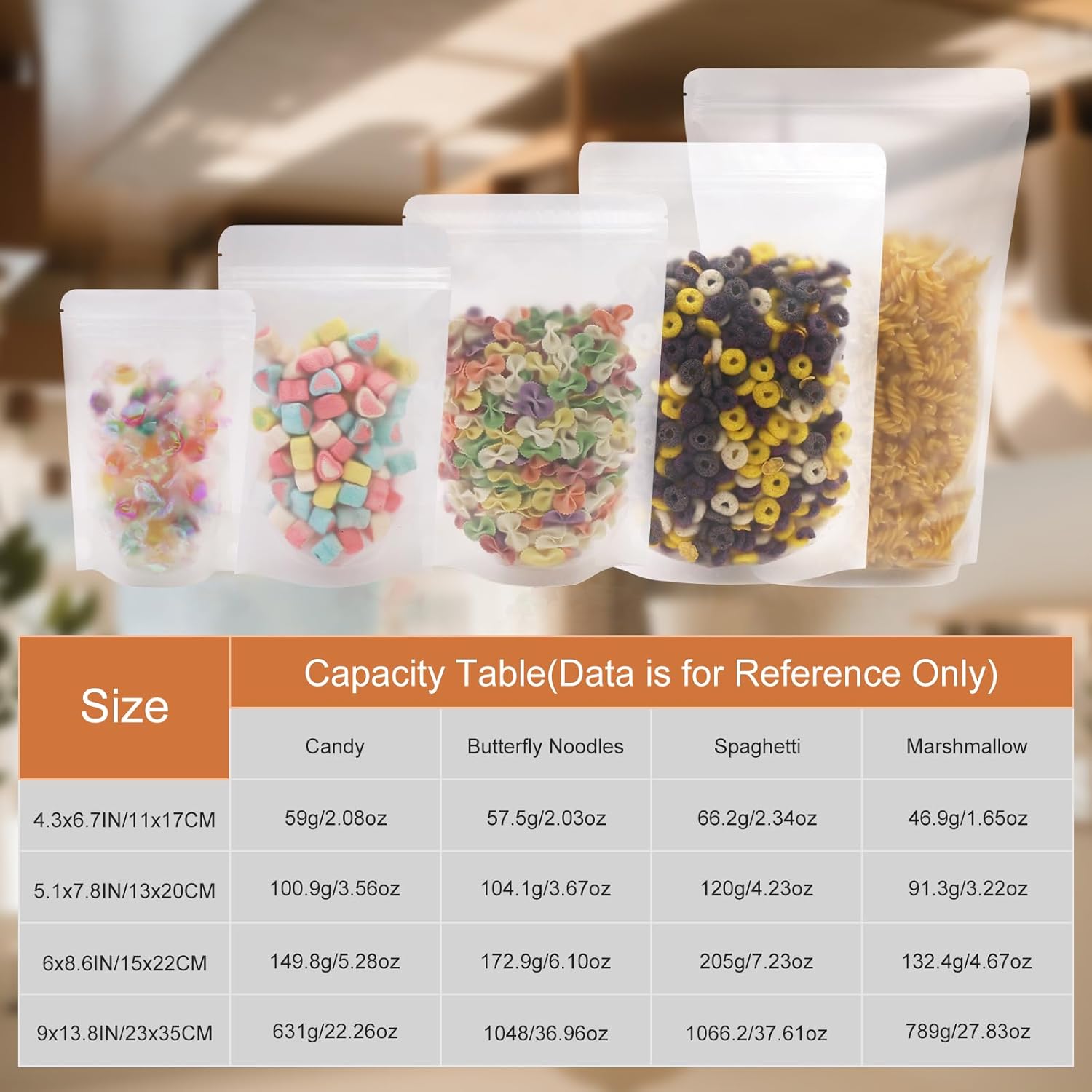 SumDirect 50pcs 11x17cm Matte Frosted Stand Up Food Bags Zipper Stand-up Reusable Sealing Food Pouches Snack Packing Bag with Tear Notch Thicken Heat sealable for Storing, Snack Tea and Drinking - Image 4