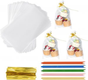 50 Pcs Cellophane Sweet Bags, 6...
