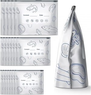 25 Pcs Foil Bags, Reusable Aluminum...