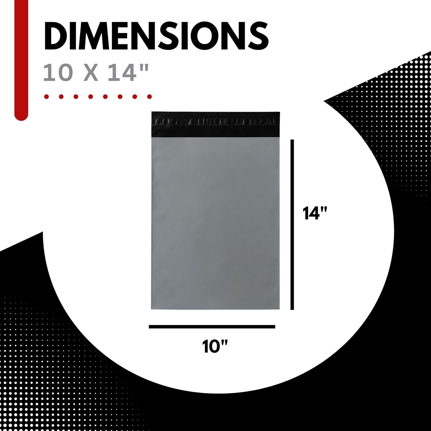 Somwell – 10 x 14 Inch Grey Mailing Bags, Pack of 50, Strong Polythene Postal Mail Bags, Self-Seal Closure, Waterproof, Tearproof & Lightweight Plastic Mailing Parcel Delivery Bags (50, 10 x 14) - Image 2