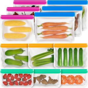 12 Pack Reusable Freezer Bags, BPA ...