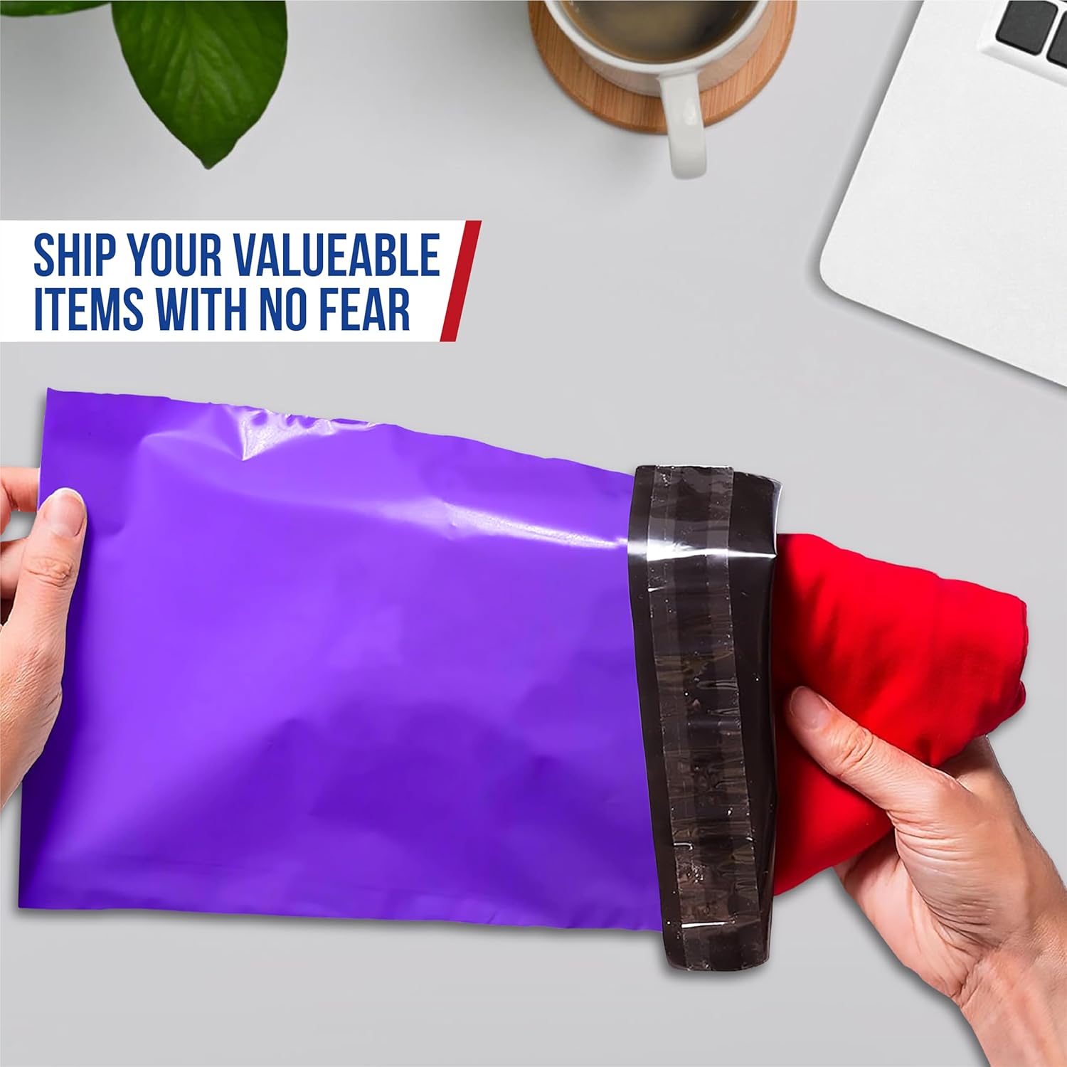 50 Purple Packaging Bags 17'' x 22'' / 432 x 559mm - Postage Bag Delivery Mailer Self Seal Poly Mailer Packing Bag Best For Shipping Parcel - Image 6