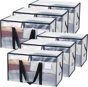 6 Pack Clear Clothes Storage Bags, ...