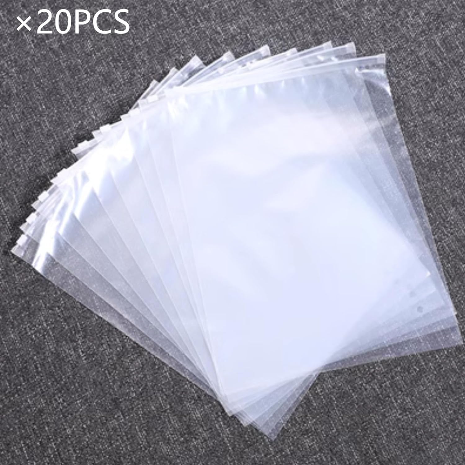 20Pcs Clear Zip Lock Clothes Bags Large Travel Clothes Storage Bags Resealable Large Plastic Luggage Pouch For coats, bulky clothes, bath towels and organizing 50 x 60 cm - Image 2