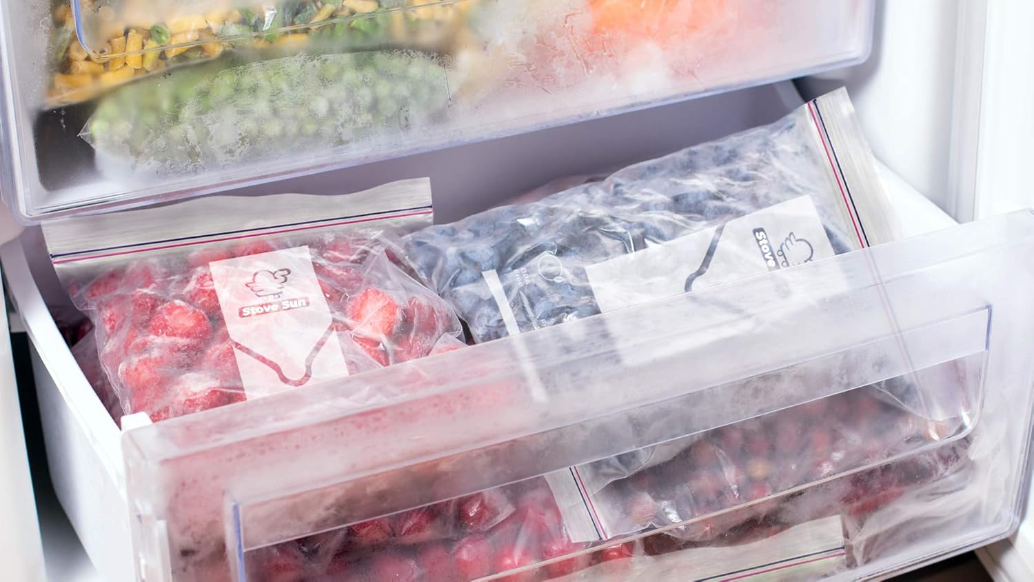 40 x Large Reusable Freezer Bags Heavy Duty Double Ziplock Bags, UK Gallon Food Bags Size 4.55L | BPA Free, Freezer Safe, Microwave Safe (30.6×28.8cm) - Image 5