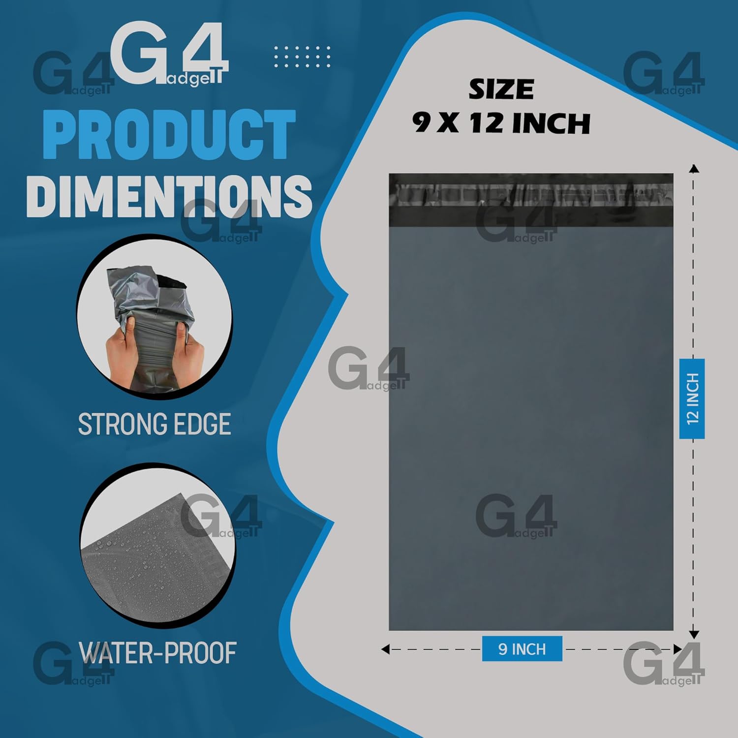 Poly Postal Mailing Bags Pack Of 50 9"X12" For Postage Packaging Bags For Mailing Or Posting Parecels Bag For Postages Strong Self Seal 100% Recyclable - Image 4