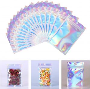 30 pcs Zip Lock Bag,Holographic Rai...