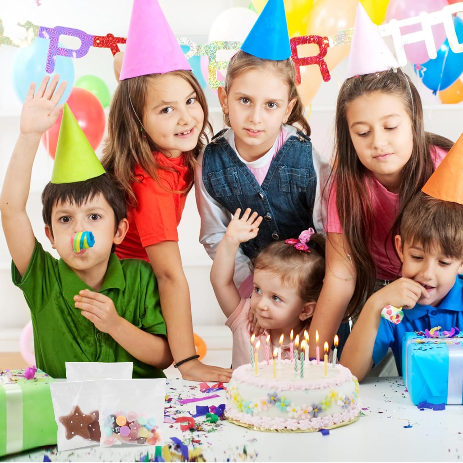 100 PCS Cellophane Bags for Sweet - 10 x 15 cm Self Adhesive Small Plastic Packaging Bags for Wax Melt Soap Jewellery, Clear Frosted Plastic Package for Food Cookie Chocolates Biscuit Candy (10x15cm) - Image 7