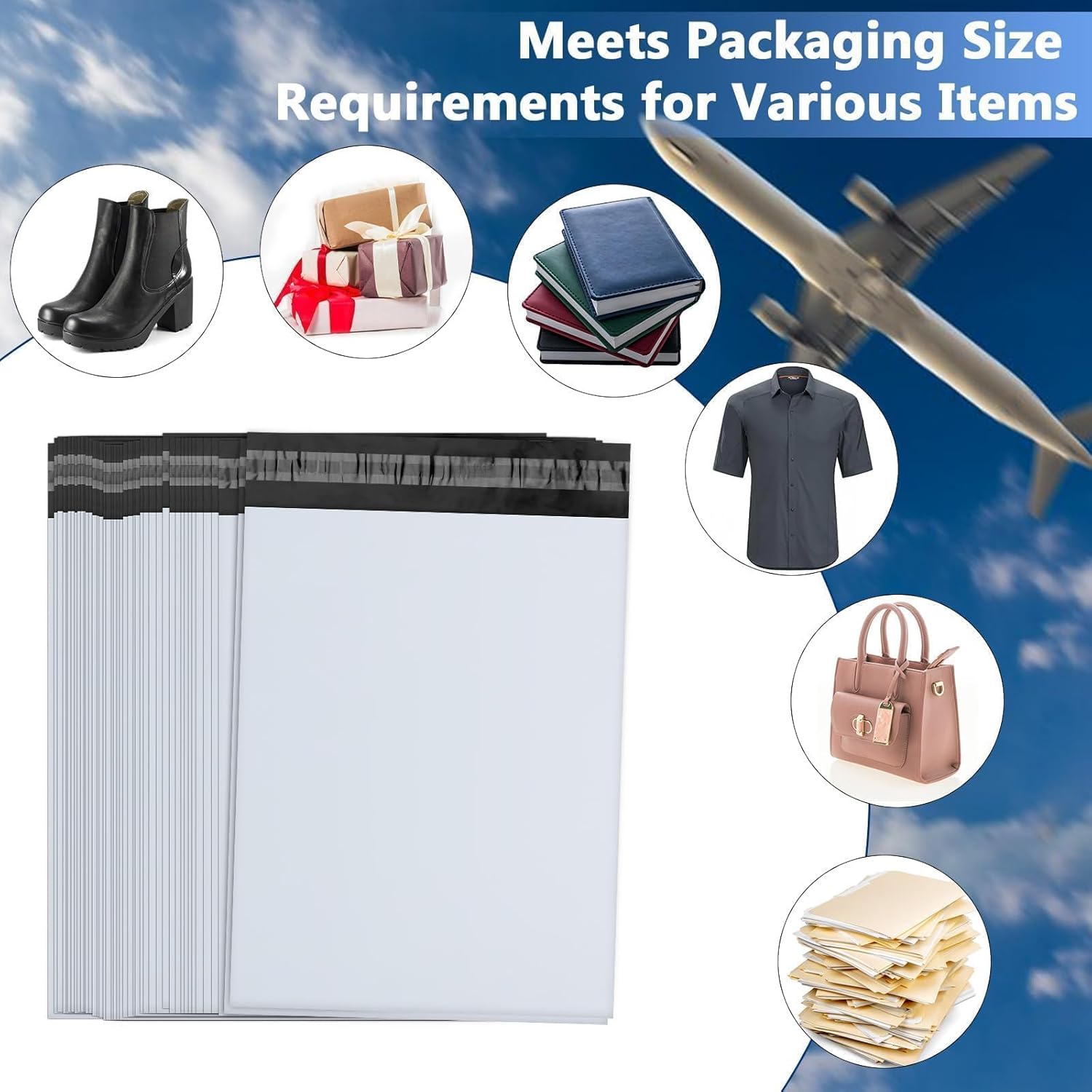 25 Pcs Parcel Bags 19.69"×23.62"(50x60 cm) Postage Bags Grey Mailing Bag Waterproof Shipping Bag Tear-Proof Self-Seal Vinted Shipping for Postage Delivery Parcels Clothes - Image 7