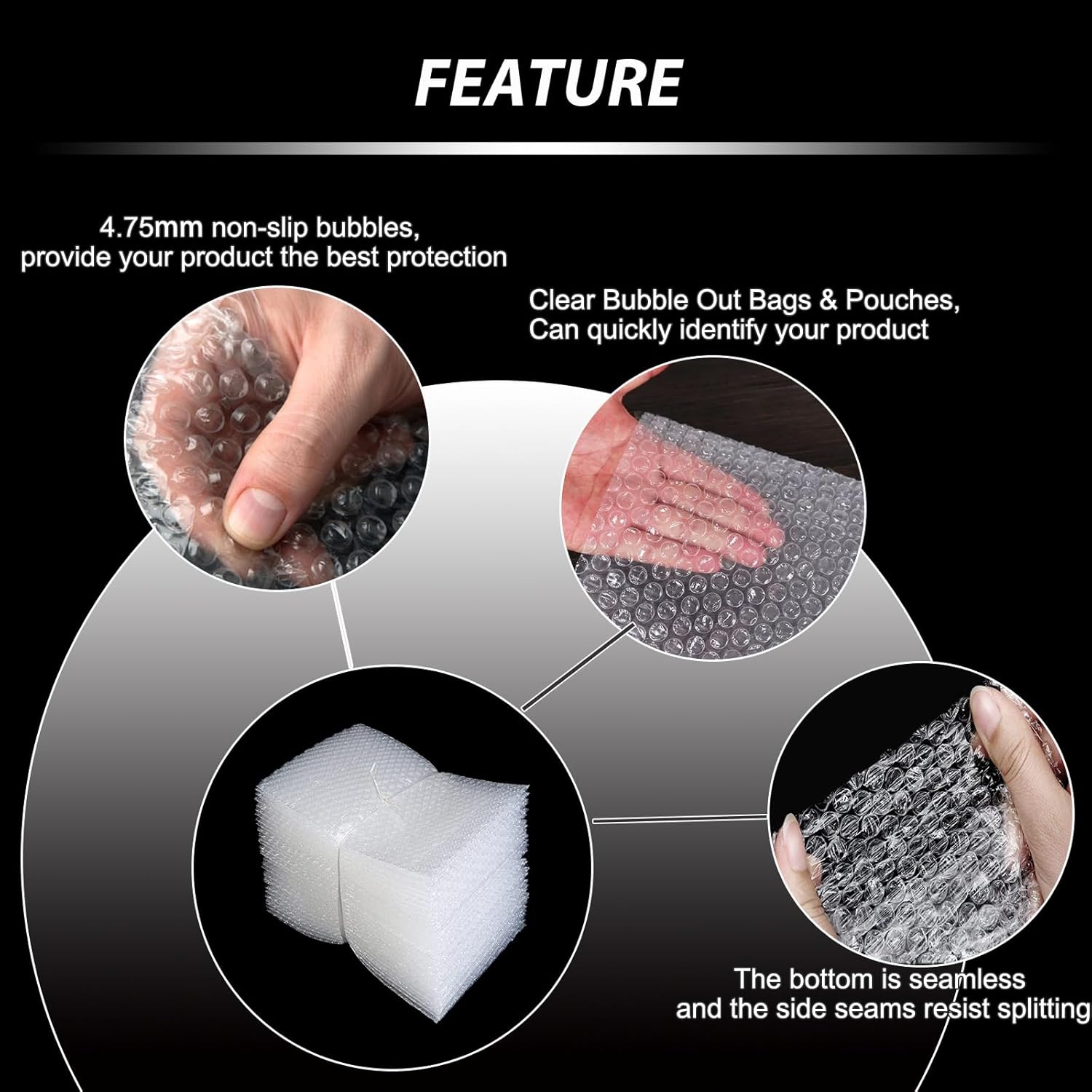Bubble Pouch Wraps, Clear Not Self-Seal Bubble Out Bags for Packing, Double Walled Cushioning Bags for Shipping, Storage and Moving(30X35CM,50Pack) - Image 4
