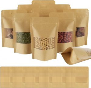AUAUY 100 Reusable Brown Kraft Pape...