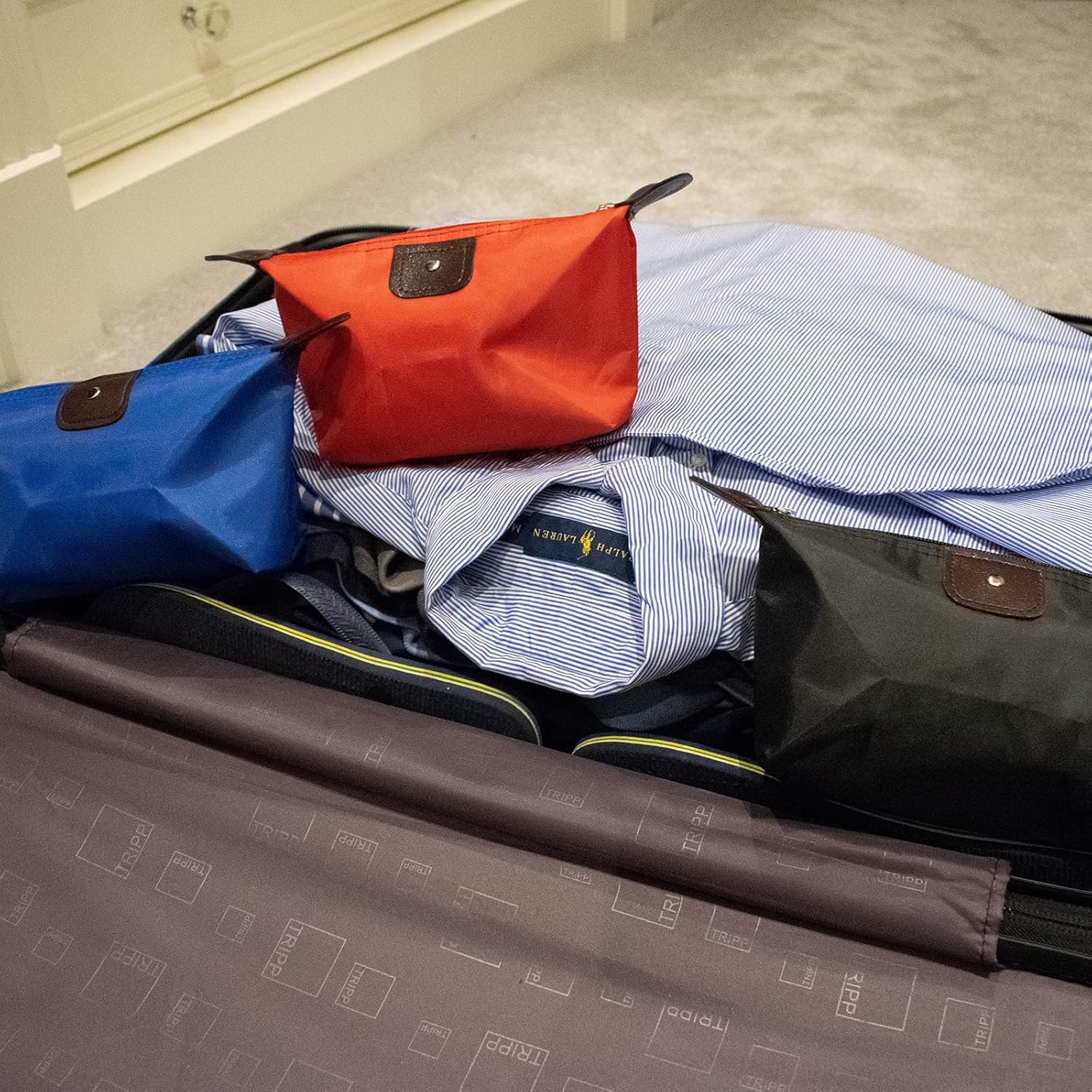 TRIXES 3PCS Small Travel Bag Set – Waterproof Storage and Organiser Pouch for Makeup, Cosmetics, Toiletries, Accessories, Brushes – Bathroom Wash Bags – Royal Blue, Black and Red - Image 4