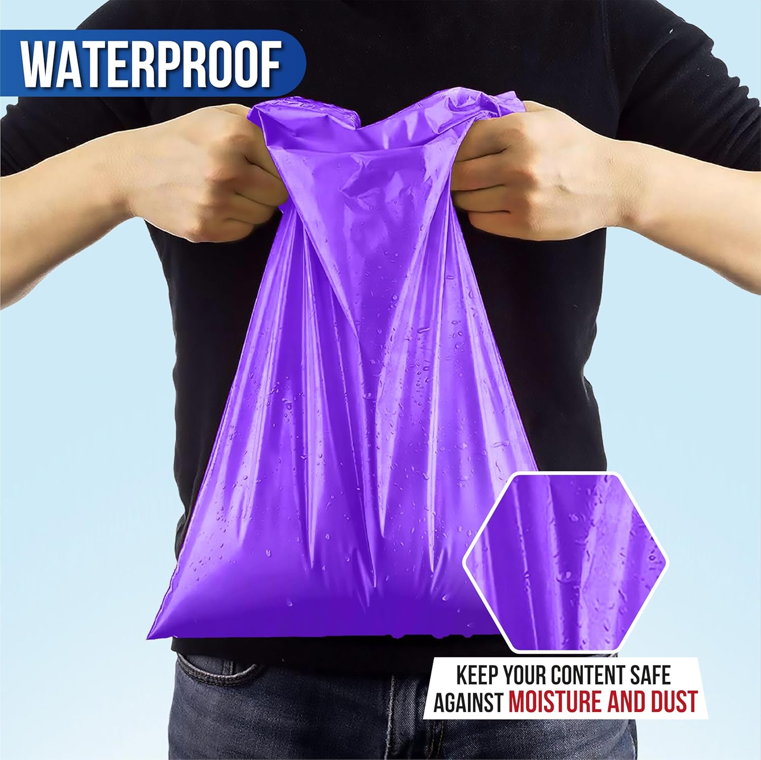 50 Purple Packaging Bags 17'' x 22'' / 432 x 559mm - Postage Bag Delivery Mailer Self Seal Poly Mailer Packing Bag Best For Shipping Parcel - Image 4