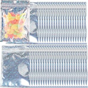 50 PCS Holographic Packaging Bags, ...