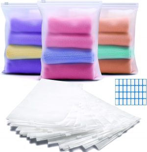 Reusable Zip Lock Bags, 30pcs 17x25...