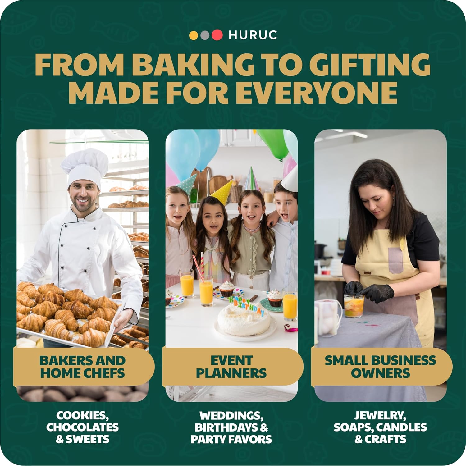 HURUC Small Clear Self-Seal Cellophane Bags 17.8×13cm – 100 Pack | Self-Adhesive Treat Bags for Cookies, Sweets, Jewellery, Crafts & Party Favours - Image 7