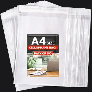 A4 Self Sealing Clear Cellophane Ba...