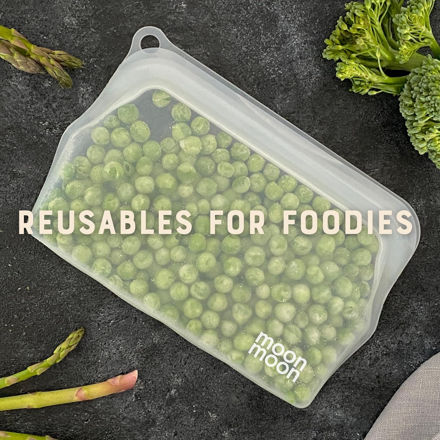 Moonmoon Reusable Silicone Freezer Bags | Leakproof Fridge & Freezer Storage | Resealable Food Bags for Sandwiches, Snacks & Soup (Set of 3). Plastic Free. - Image 8